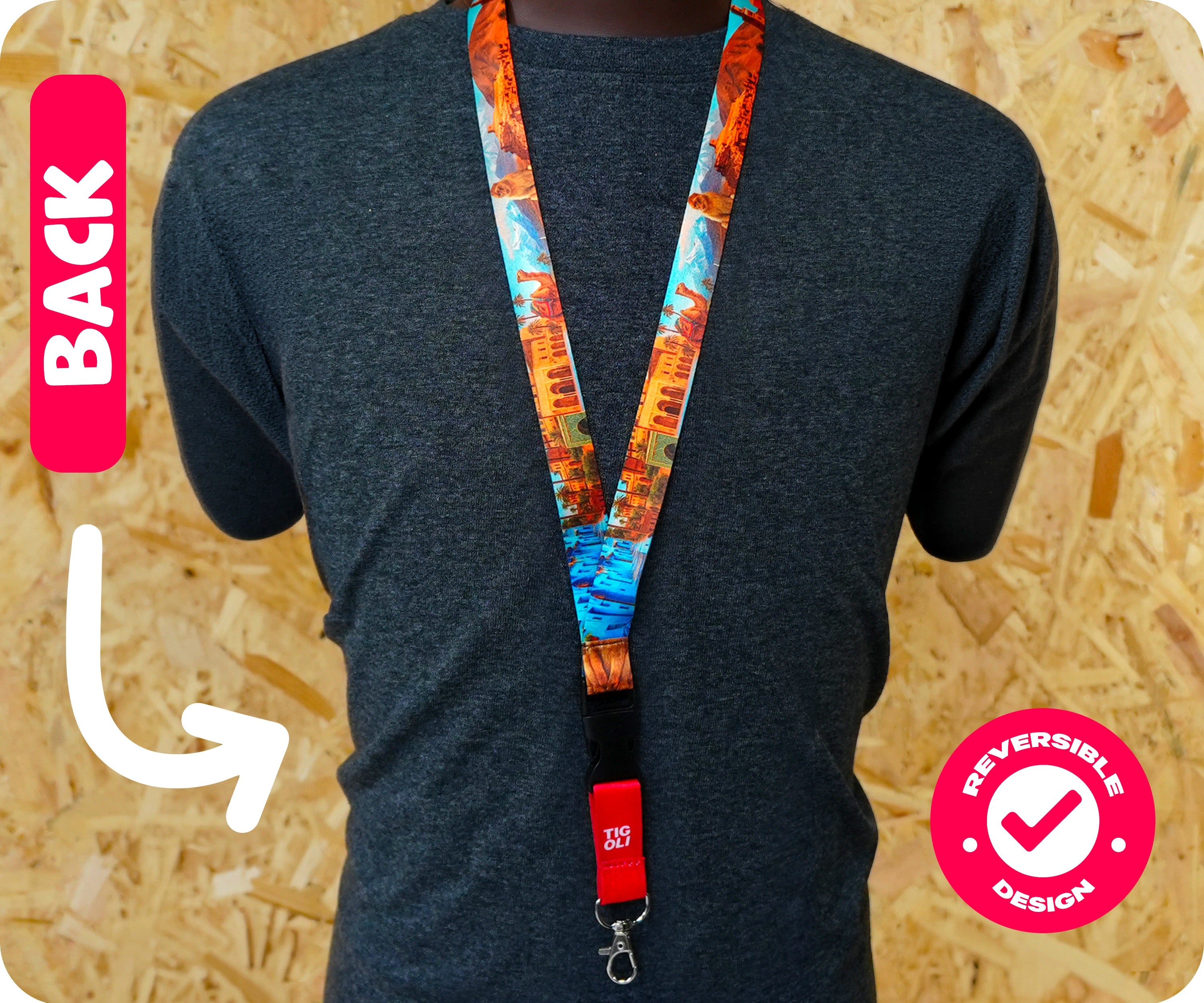 Morocco Art Flag Lanyard