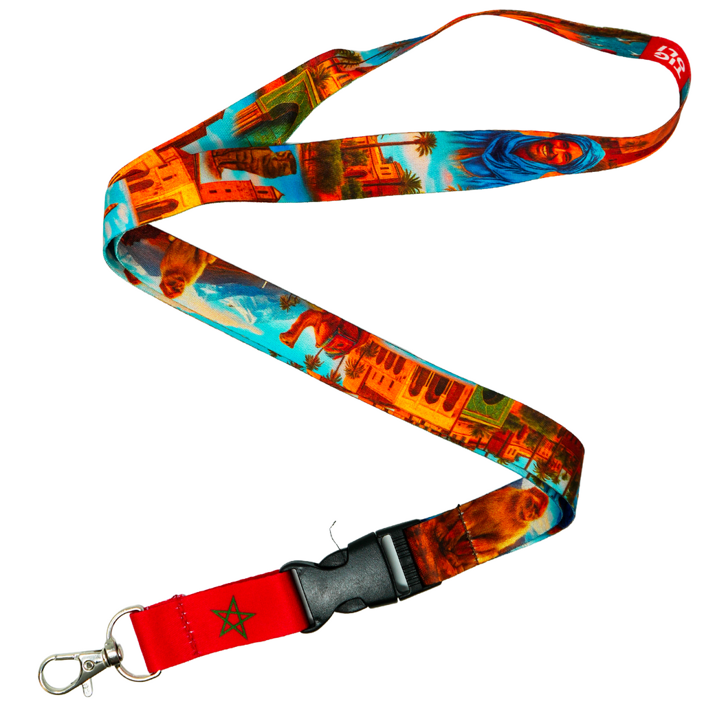 Morocco Art Flag Lanyard