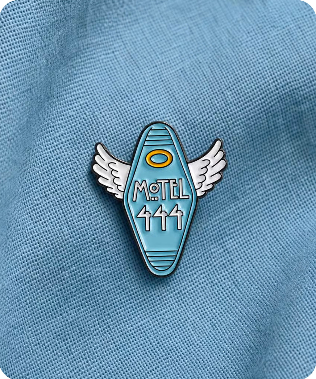 Motel 444 Angel Wings Enamel Pin Badge