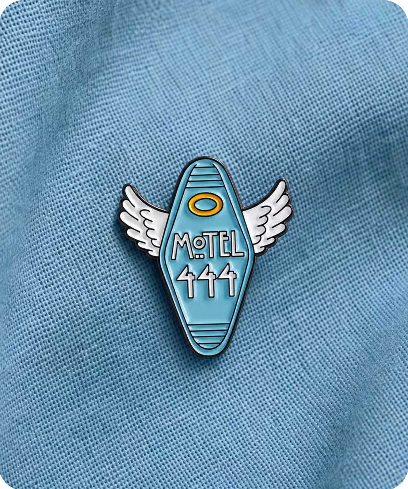 Motel 444 Angel Wings Enamel Pin Badge