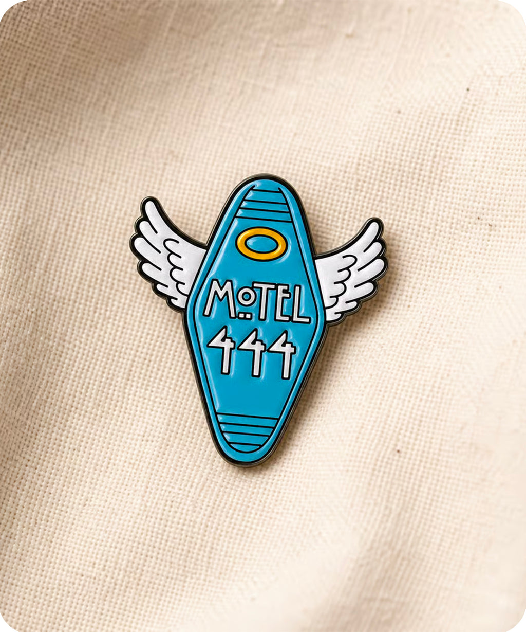 Motel 444 Angel Wings Enamel Pin Badge