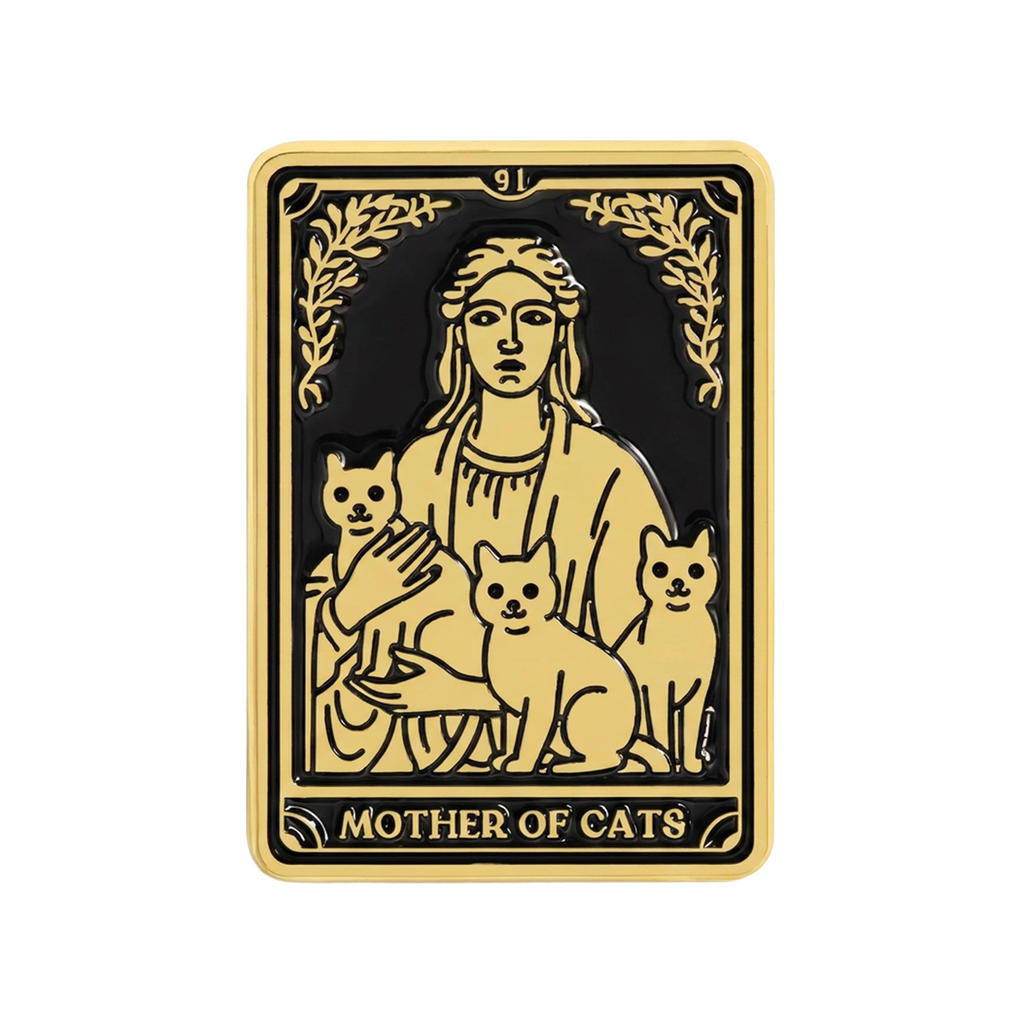 Mother Of Cats Tarot Card Enamel Lapel Pin Badge