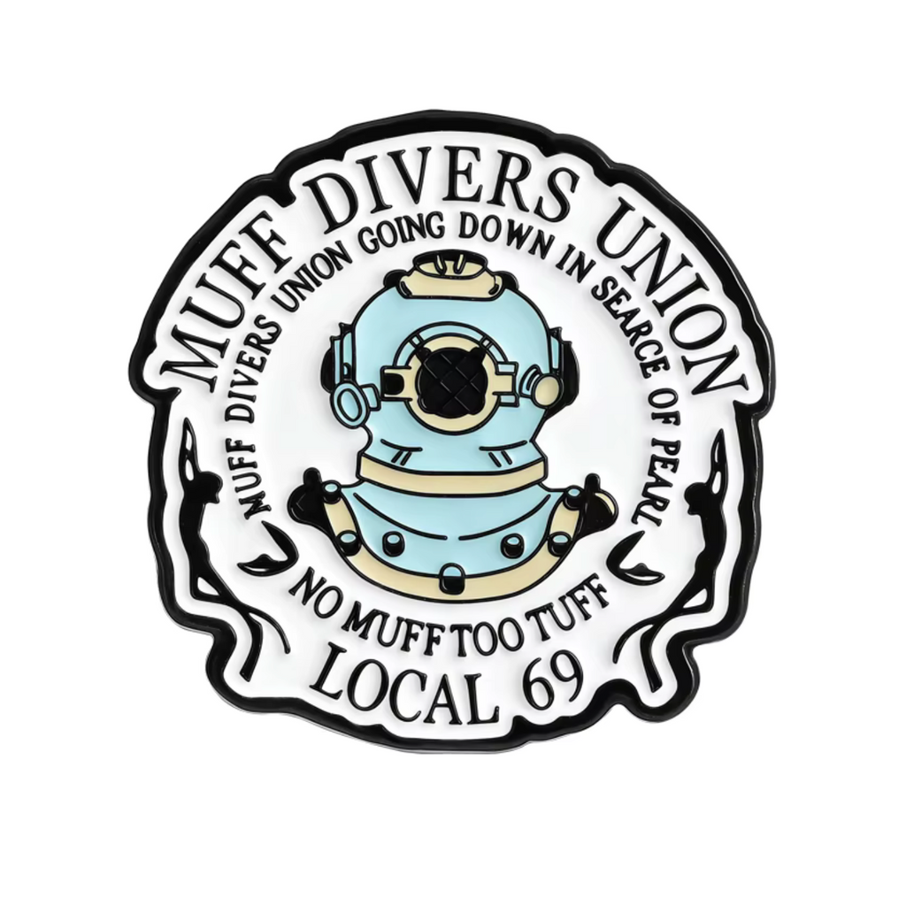 Insignia divertida de la Unión de Buzos "Muff Divers" para buceo oceánico
