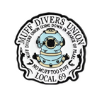 Insignia divertida de la Unión de Buzos "Muff Divers" para buceo oceánico