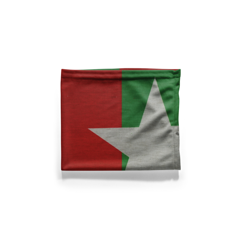 Bufanda tubular con la bandera de Myanmar – Cubrebocas transpirable tipo braga de cuello