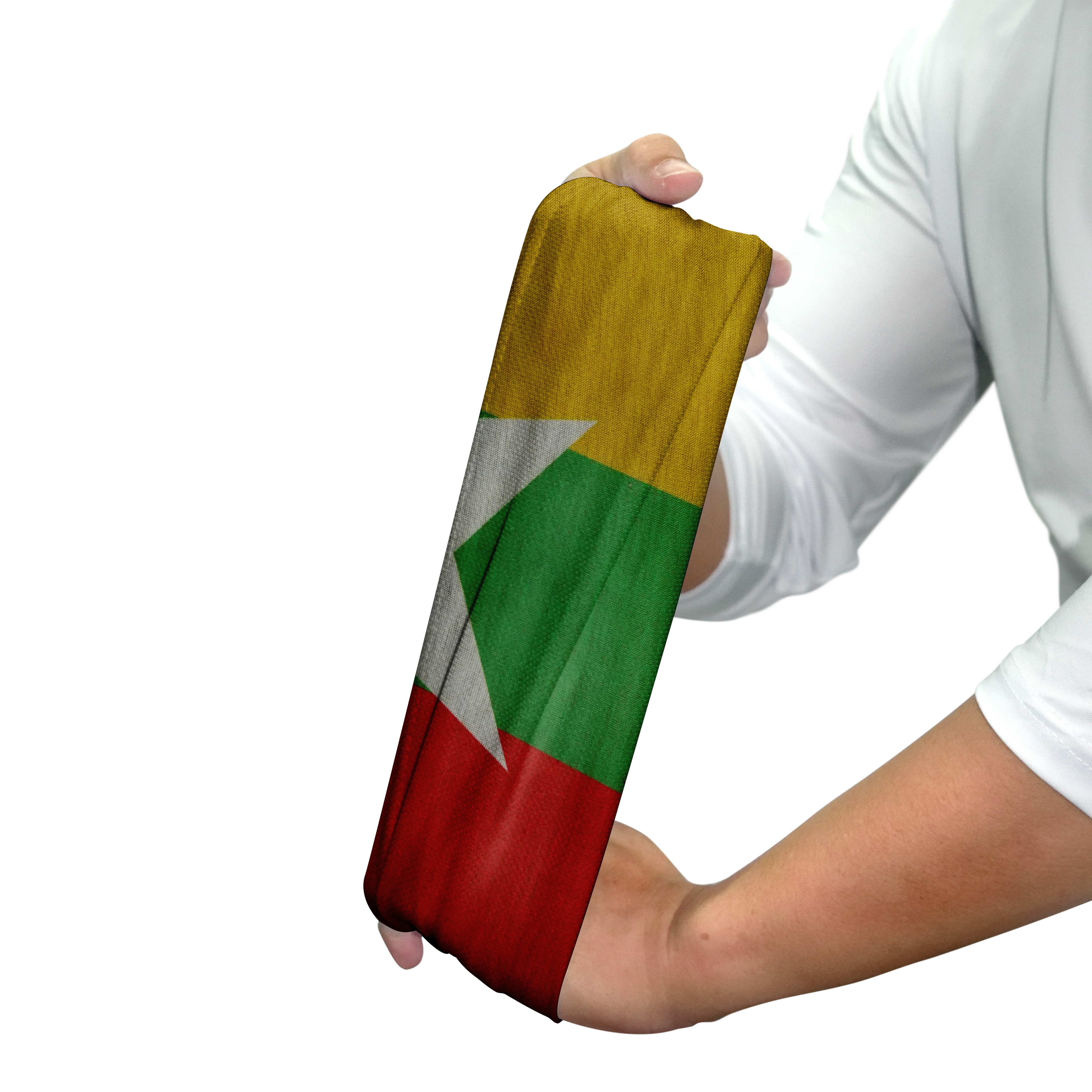 Bufanda tubular con la bandera de Myanmar – Cubrebocas transpirable tipo braga de cuello