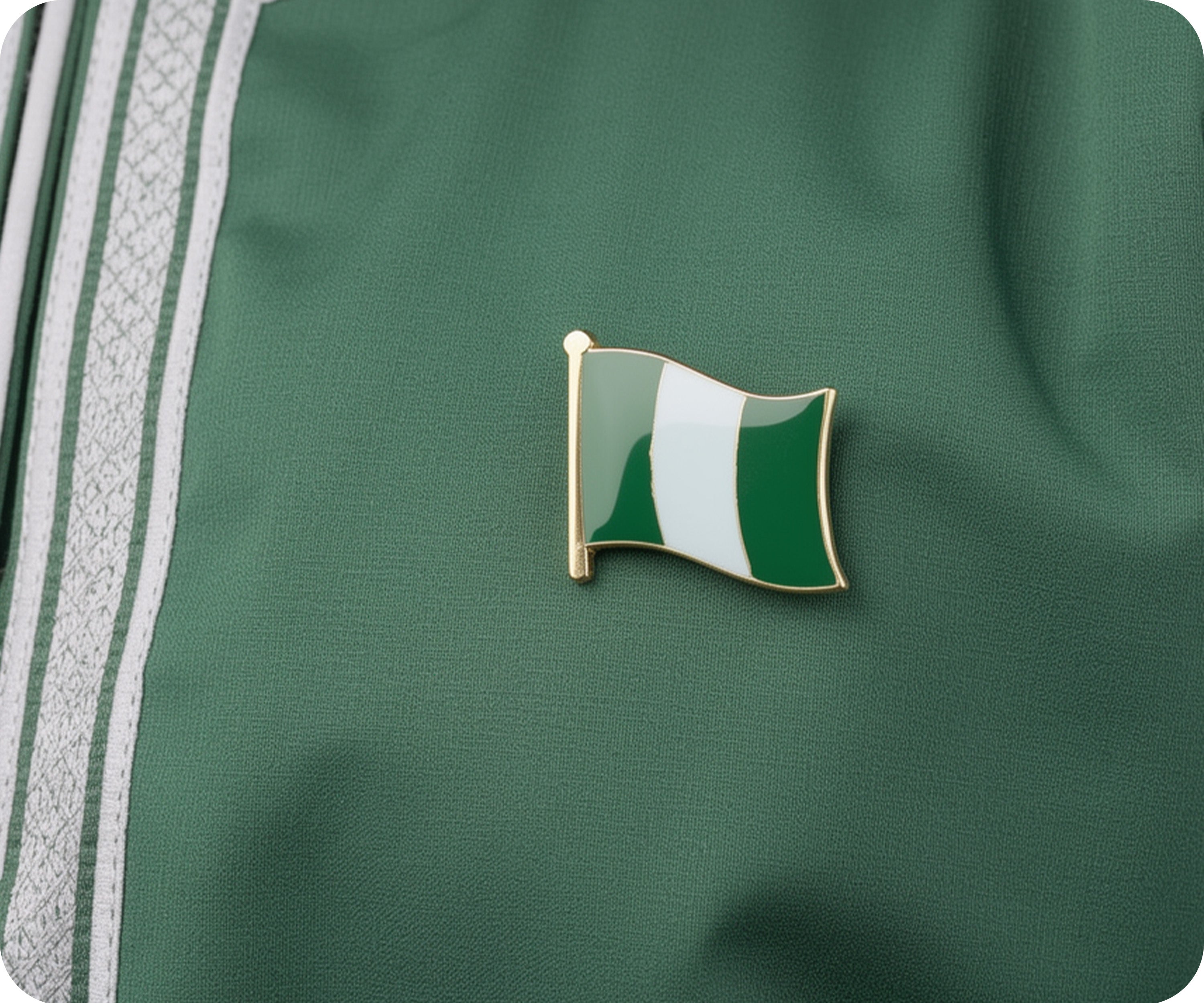 Nigeria Flag Pin Badge