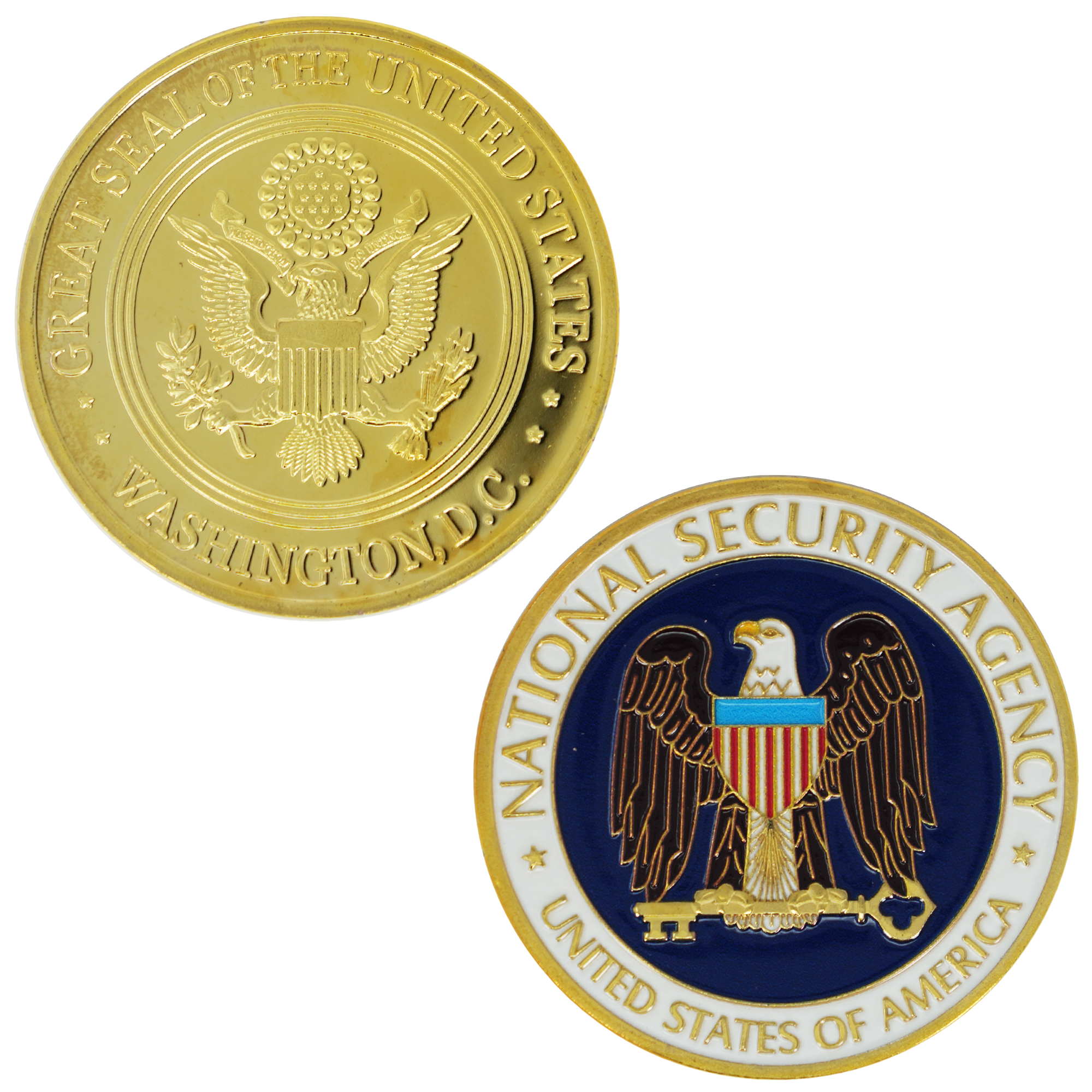 Moneda Conmemorativa de la Agencia de Seguridad Nacional y el Gran Sello Imagen principal del producto