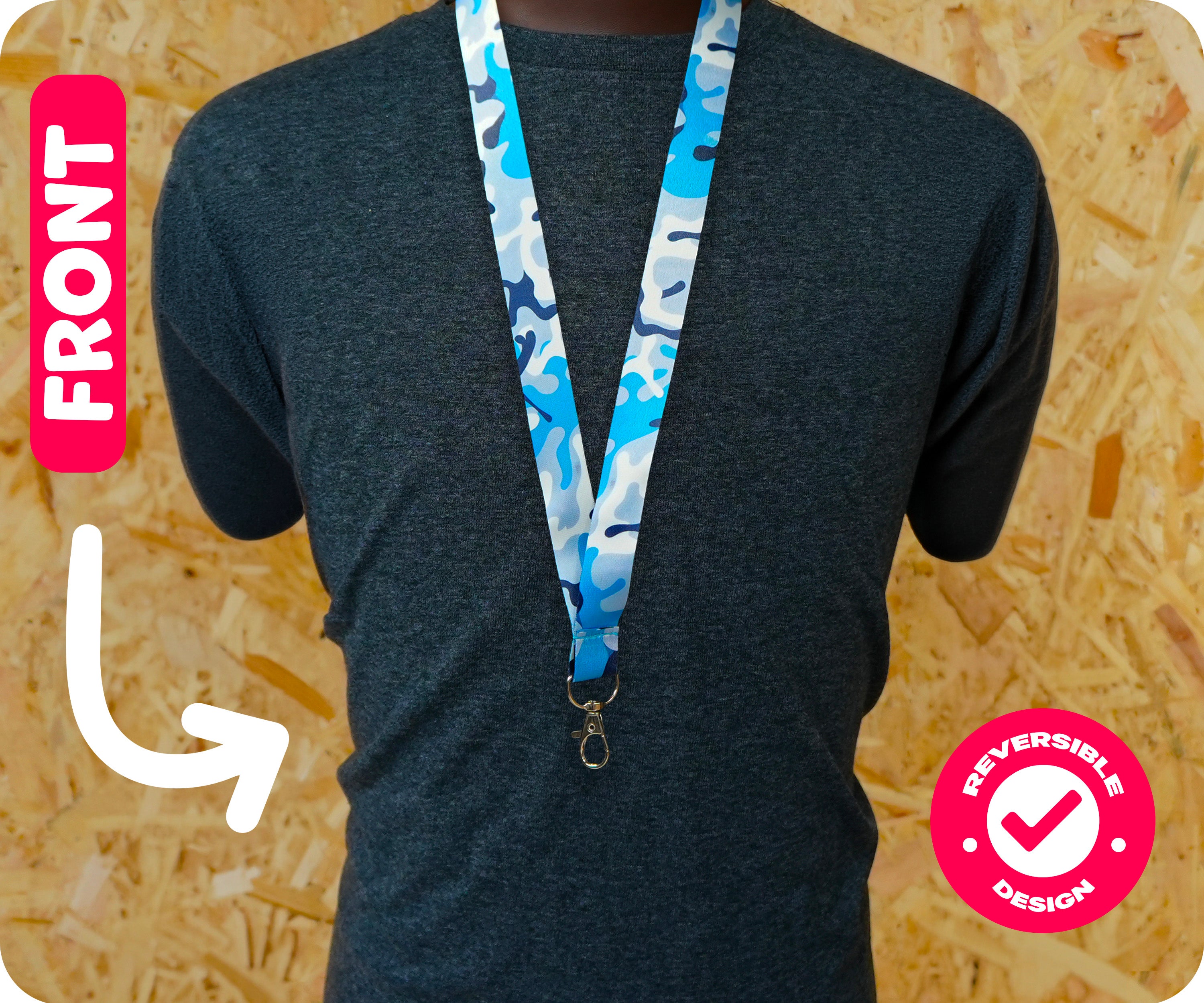 Blue Camouflage Naval  Lanyard Imagen secundaria del producto