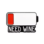 Social Battery Need A Wine Pin Badge