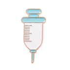 Medical Syringe Needle Enamel Pin Badge