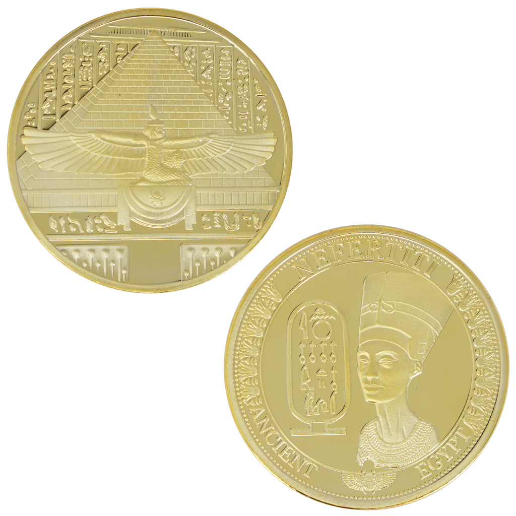 Queen Nefertiti & Pyramid Design Ancient Egypt Commemorative Coin