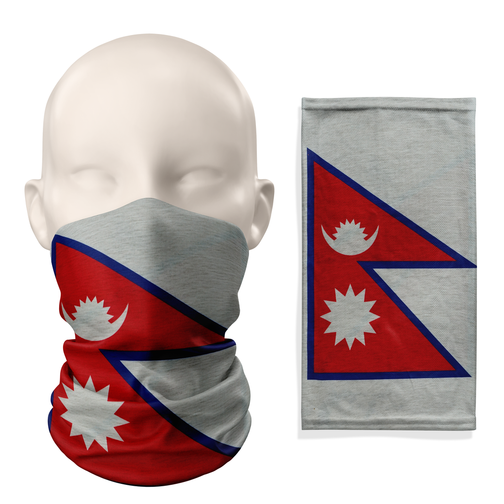 Snood con la bandera de Nepal – Braguitas de cuello transpirables, mascarilla, cobertura facial