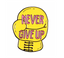 Never Give Up Boxing Glove Pin Badge
