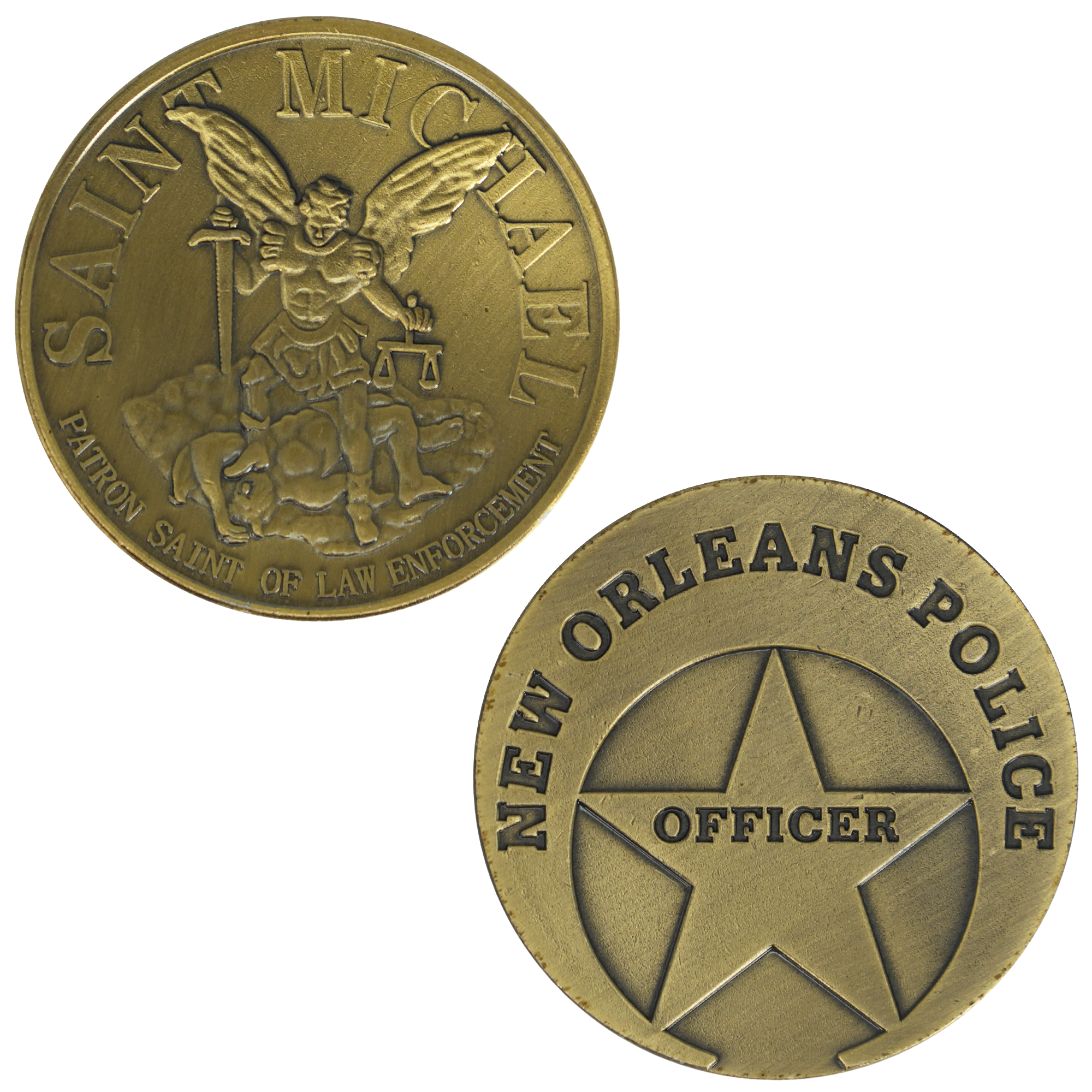 Moneda Conmemorativa de la Policía de Nueva Orleans y San Miguel Imagen principal del producto
