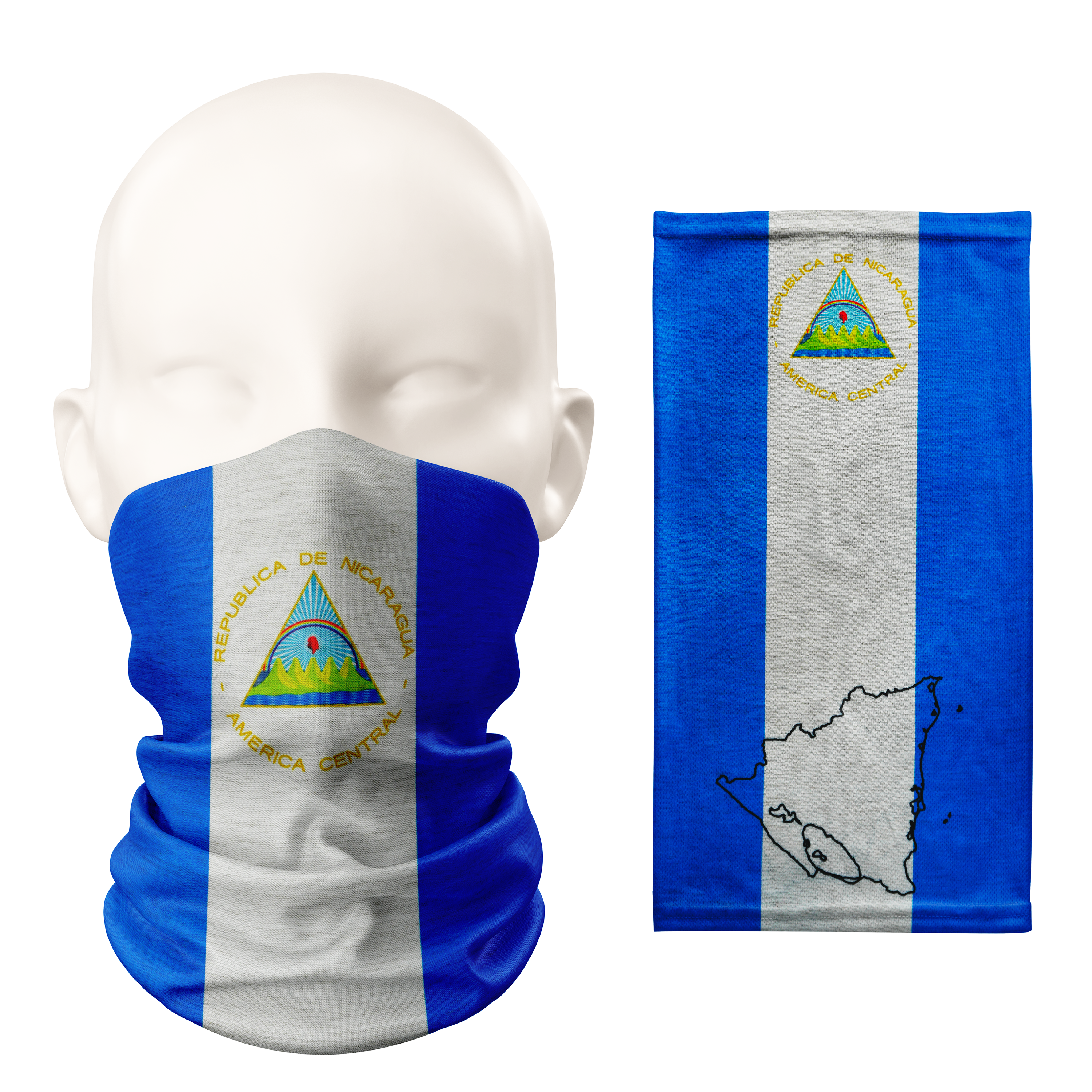 Snood con la bandera de Nicaragua - Mascarilla transpirable, cubrecuello