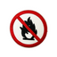 No Campfires Embroidery Patch (7cm)