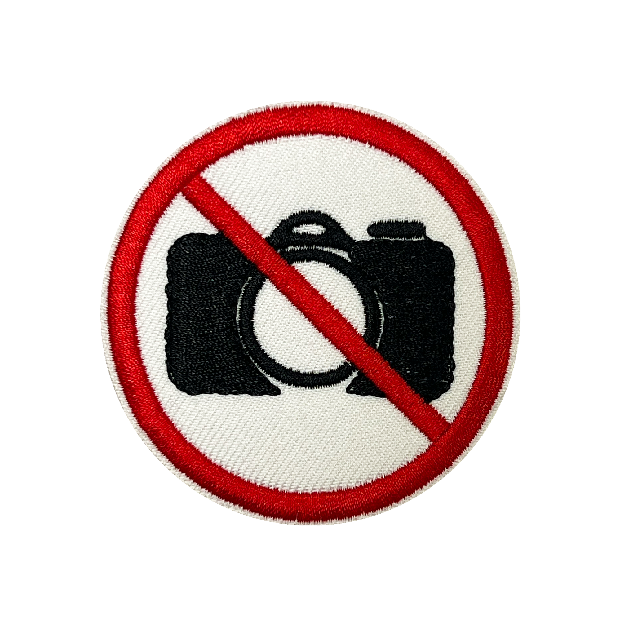 No Photography Embroidery Patch (7cm) Main image