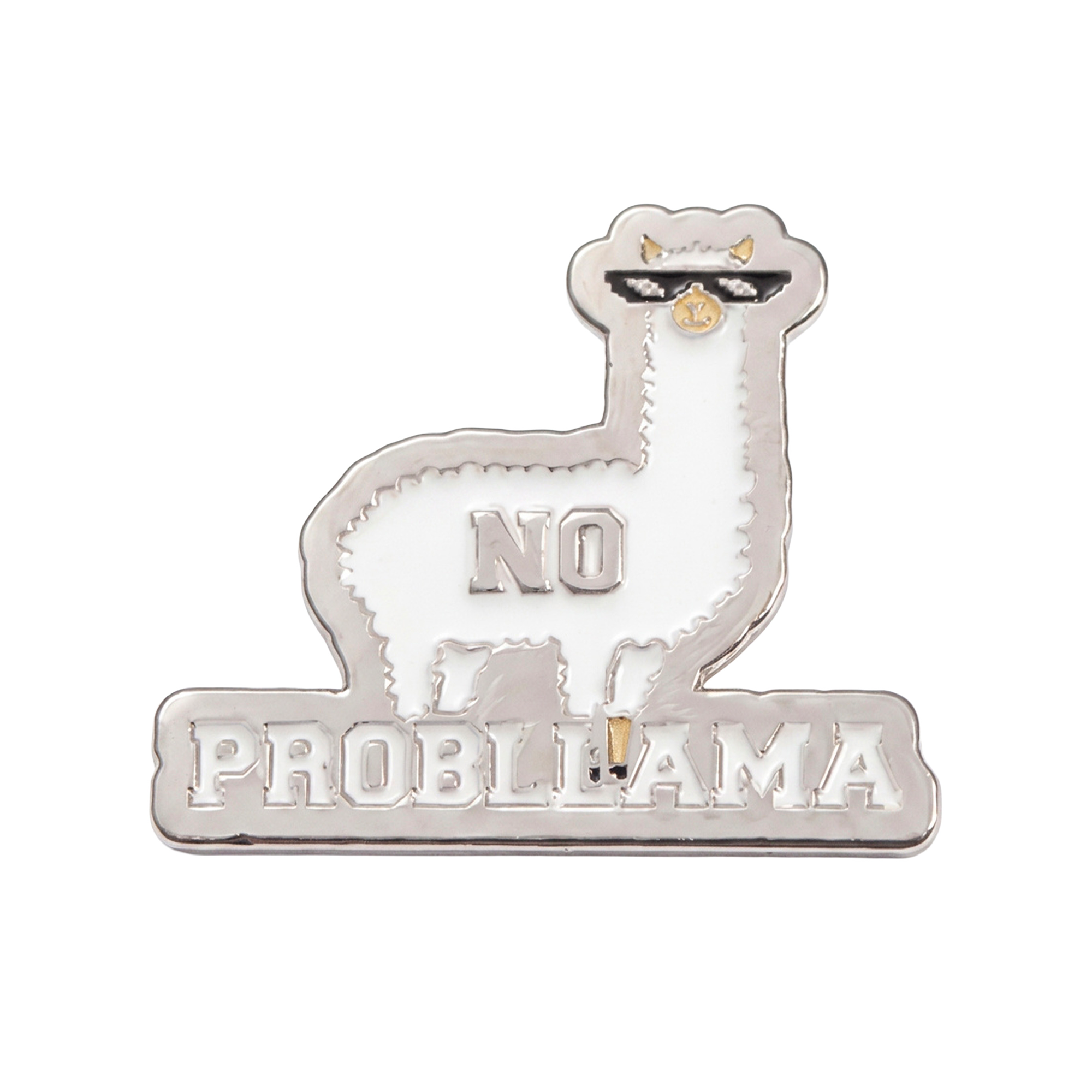 No Probllama Enamel Lapel Pin Badge Main image