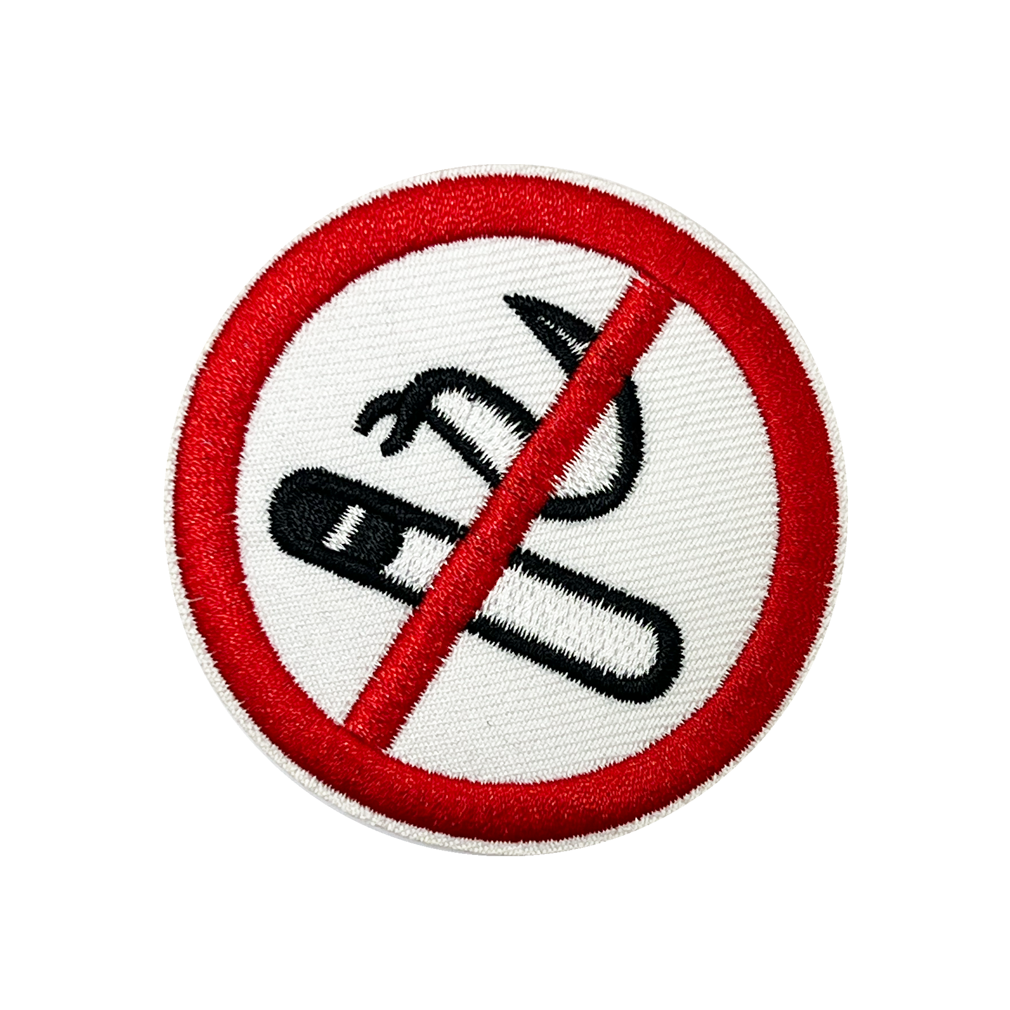 No Smoking Embroidery Patch (7cm) Main image