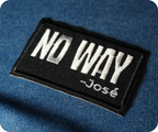 No Way Jose Funny Black Iron On Patch (7.8 x 5cm)