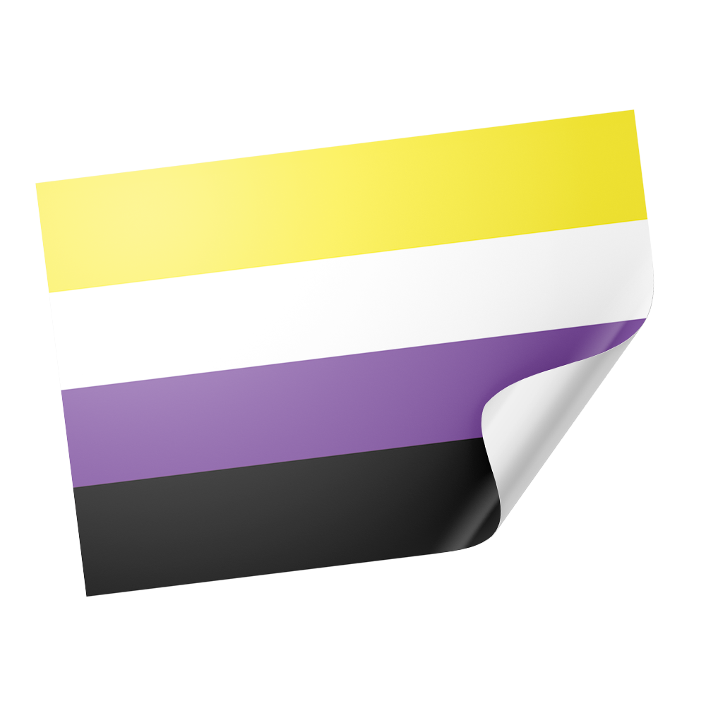 20 pegatinas de la bandera del Orgullo no binario Imagen principal del producto