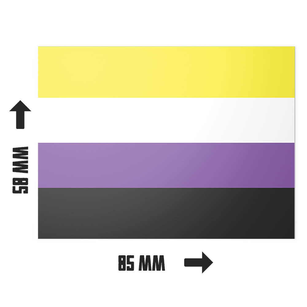 20 pegatinas de la bandera del Orgullo no binario Imagen secundaria del producto