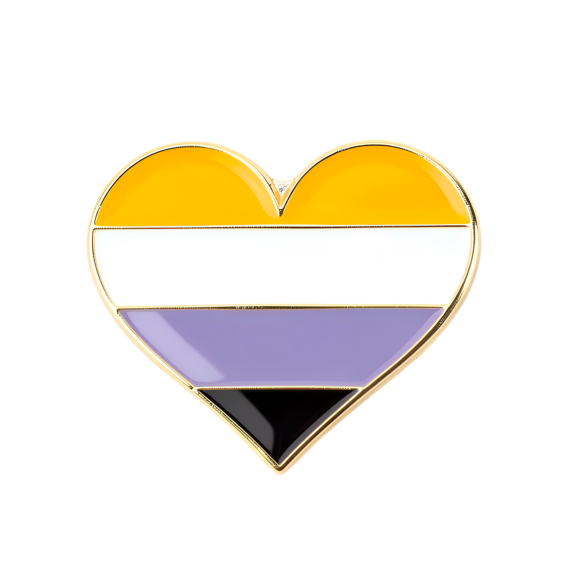 Pin con forma de corazón no binario Imagen principal del producto