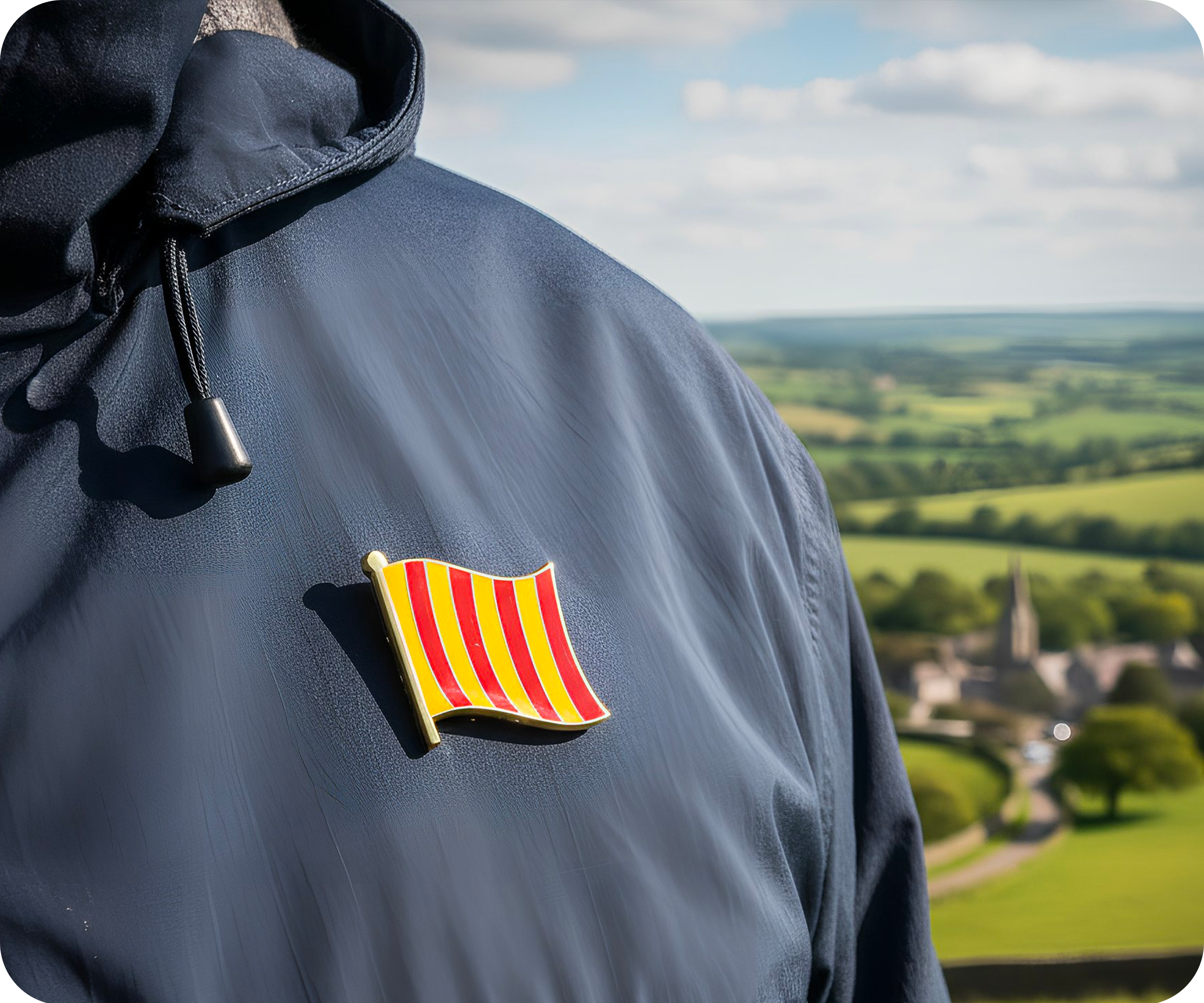 Northumbria English Flag Pin Badge