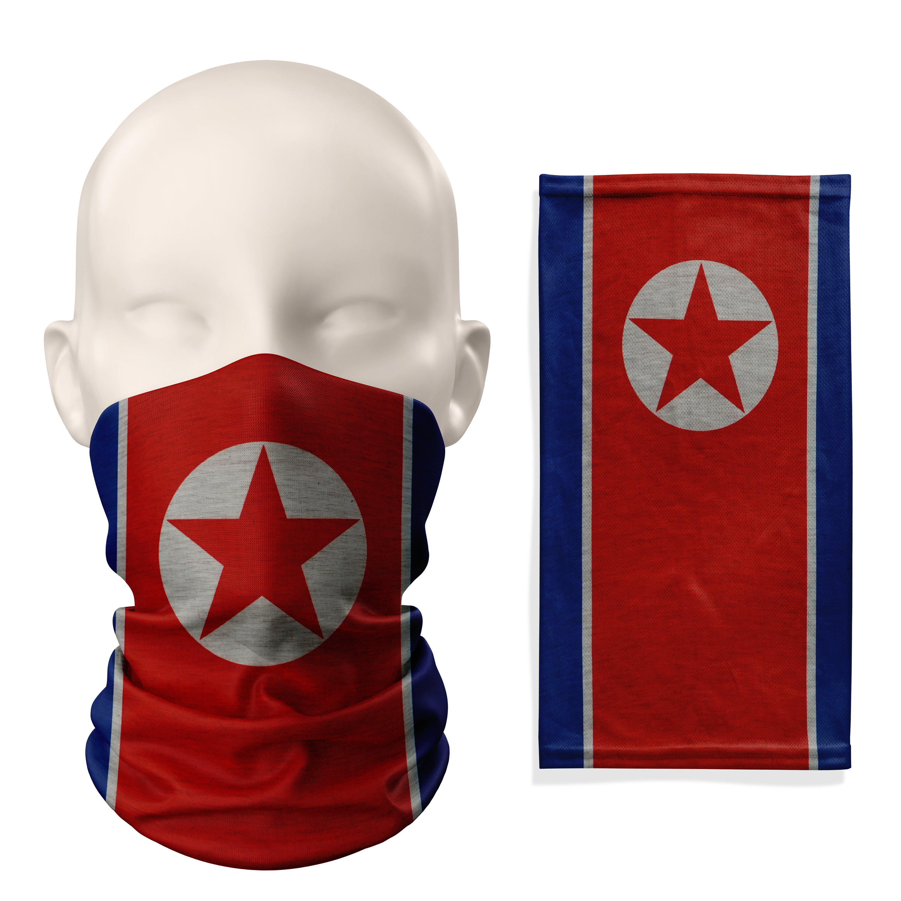 Gaiter con la bandera de Corea del Norte – Mascarilla facial transpirable tipo braga para cuello