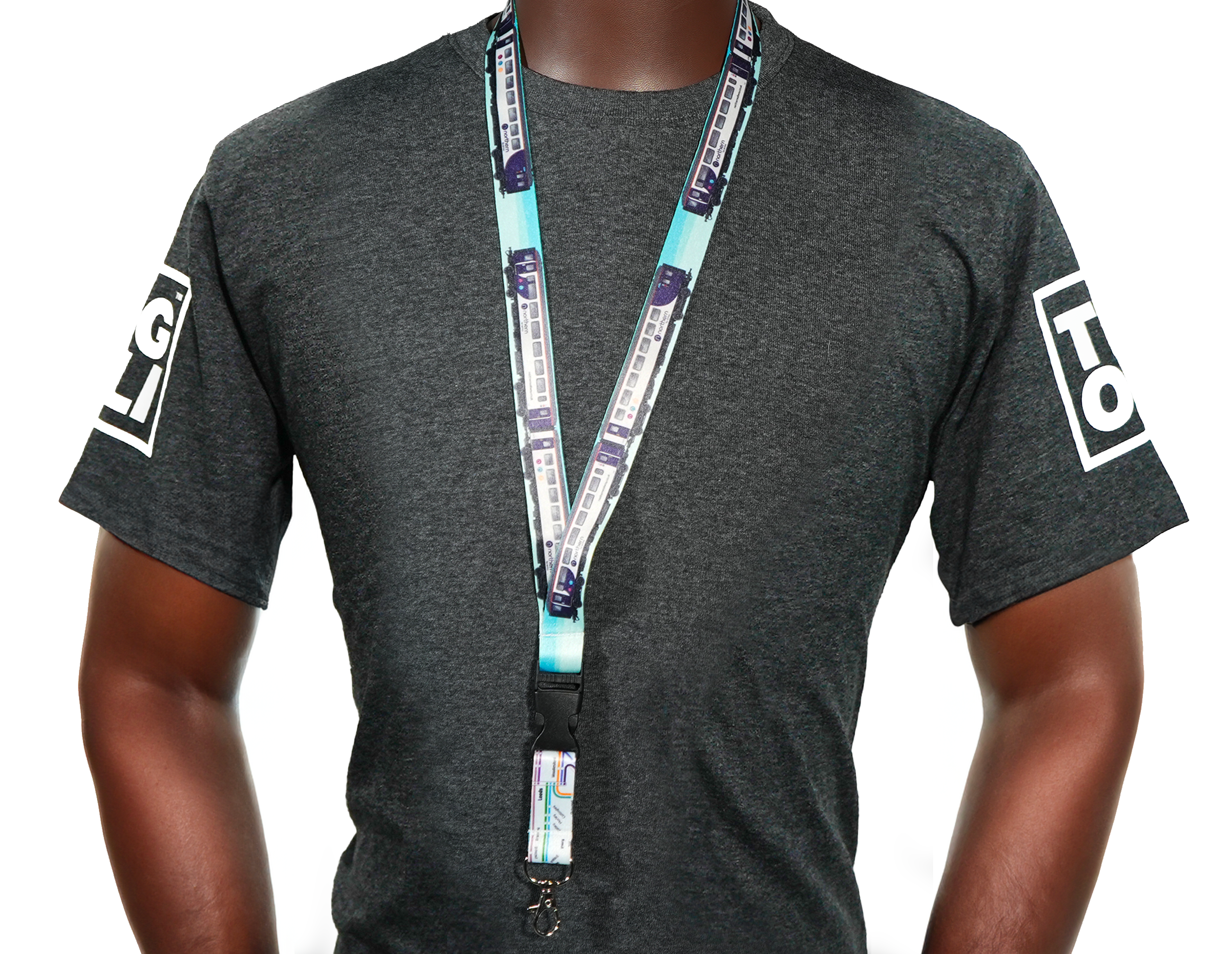 Northern Train Lanyard – 57cm Railway Design Neck Strap Featuring Northern Train Print Secondary image