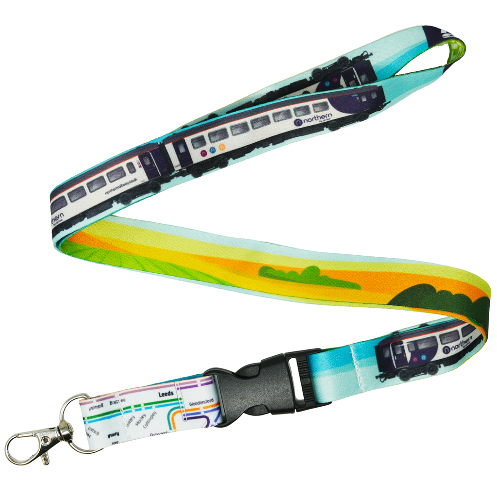 Northern Train Lanyard – 57cm Railway Design Neck Strap Featuring Northern Train Print