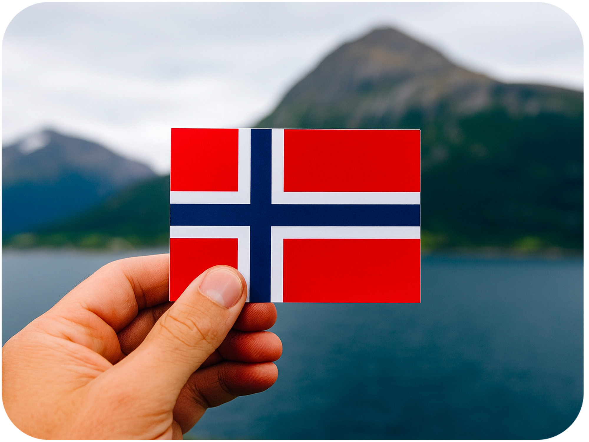20 pegatinas con la bandera de Noruega Imagen secundaria del producto