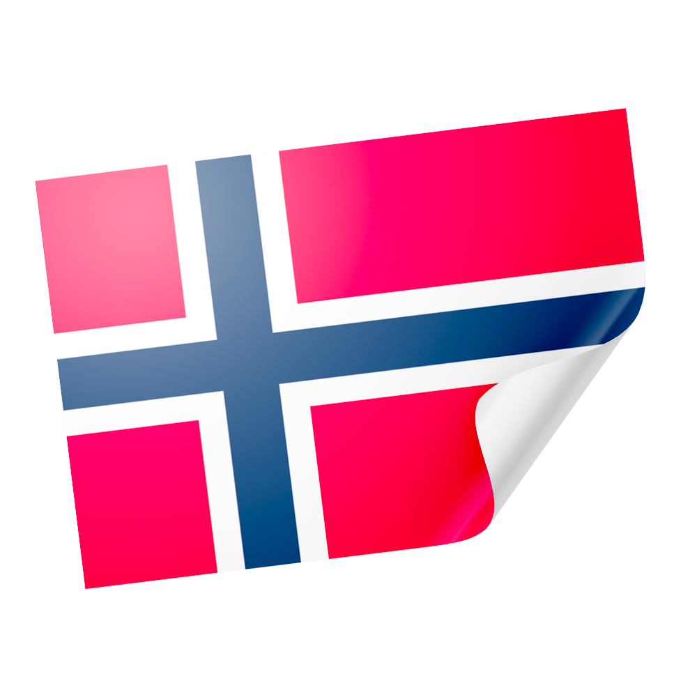 20 pegatinas con la bandera de Noruega Imagen principal del producto