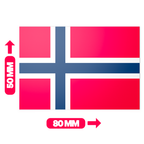 20 X Norway Flag Stickers