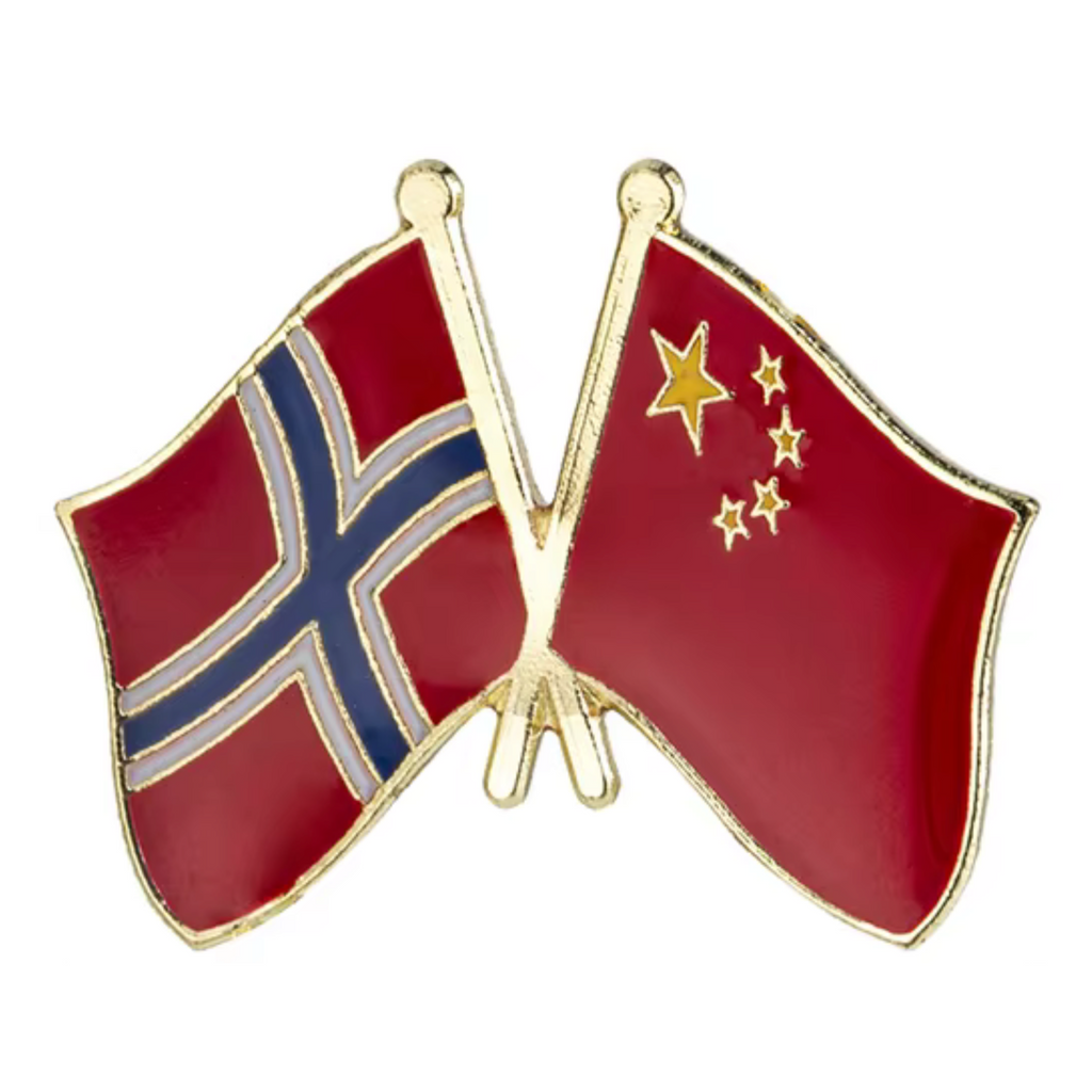 Norway & China Friendship Pin Badge