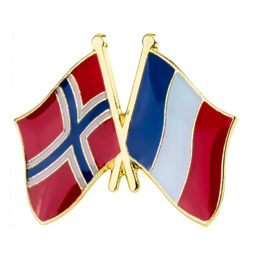 Norway & France Friendship Pin Badge
