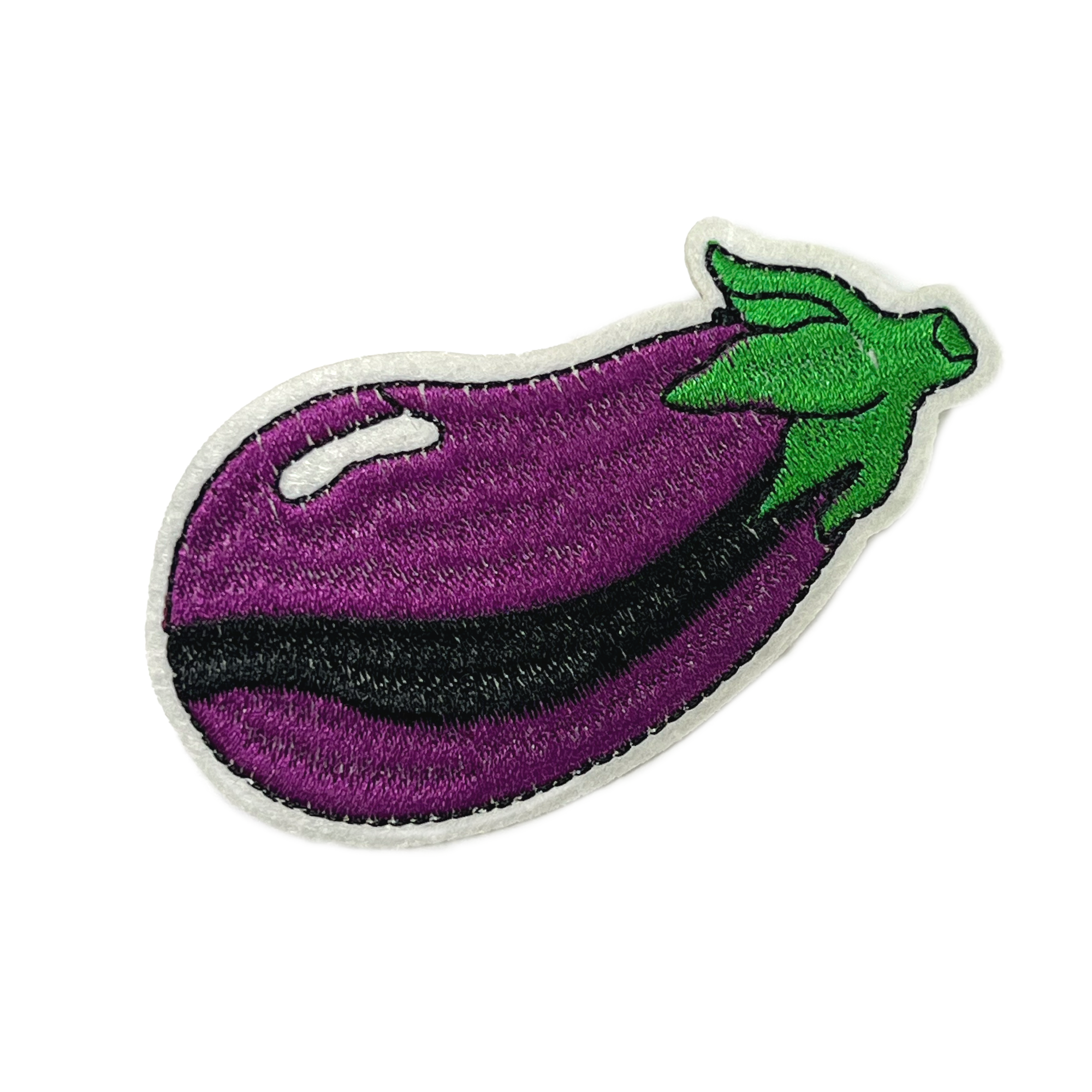 Parche bordado de berenjena (8,5 x 4,5 cm) Imagen principal del producto