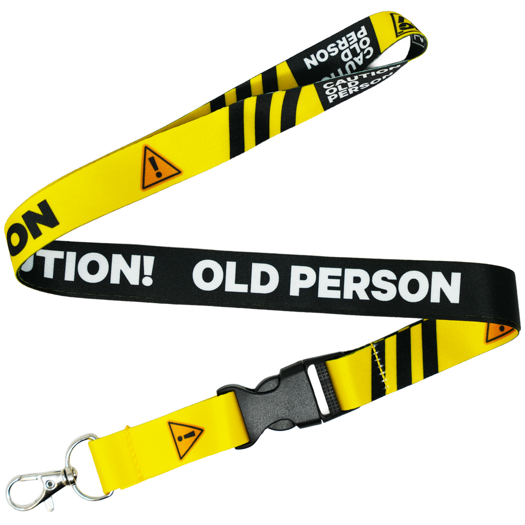 Lanyard divertido: precaución, persona mayor