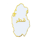 Qatar Country Shape White Pin
