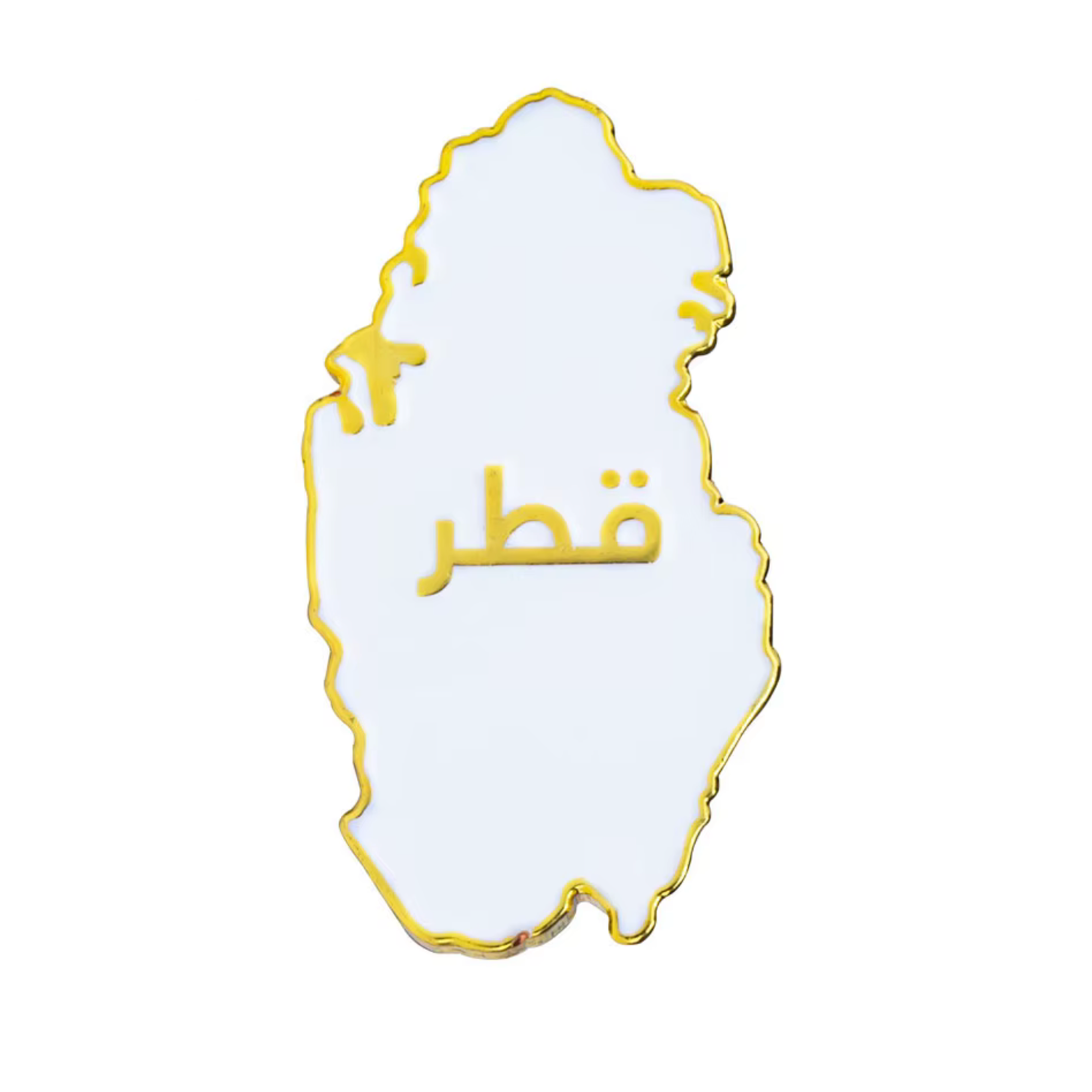 Qatar Country Shape White Pin