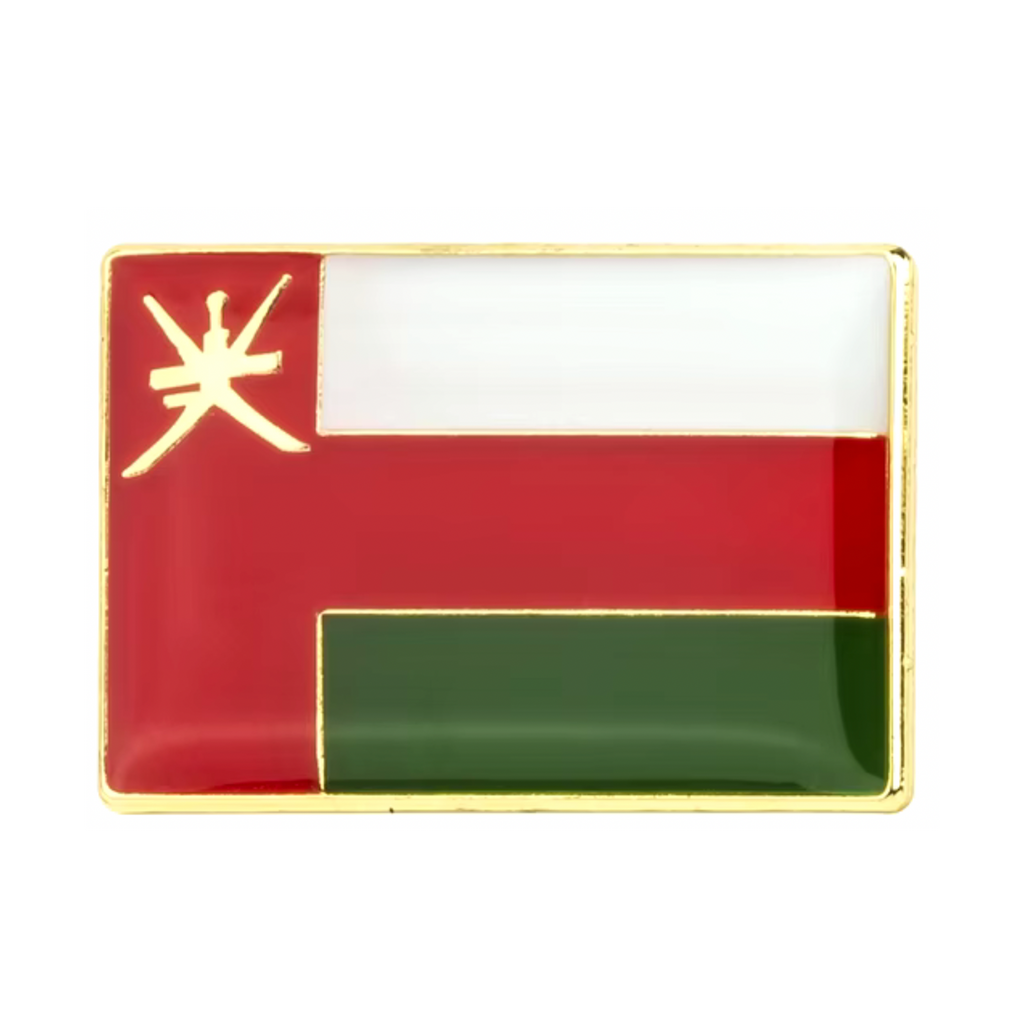 Oman Rectangle Pin Badge