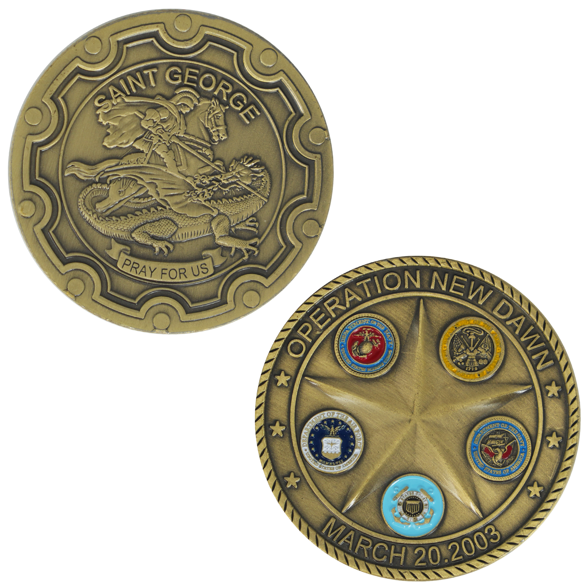 Moneda Conmemorativa de San Jorge y Operación Nuevo Amanecer Imagen principal del producto