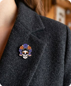 Day of the Dead Sugar Skull Enamel Lapel Pin Badge