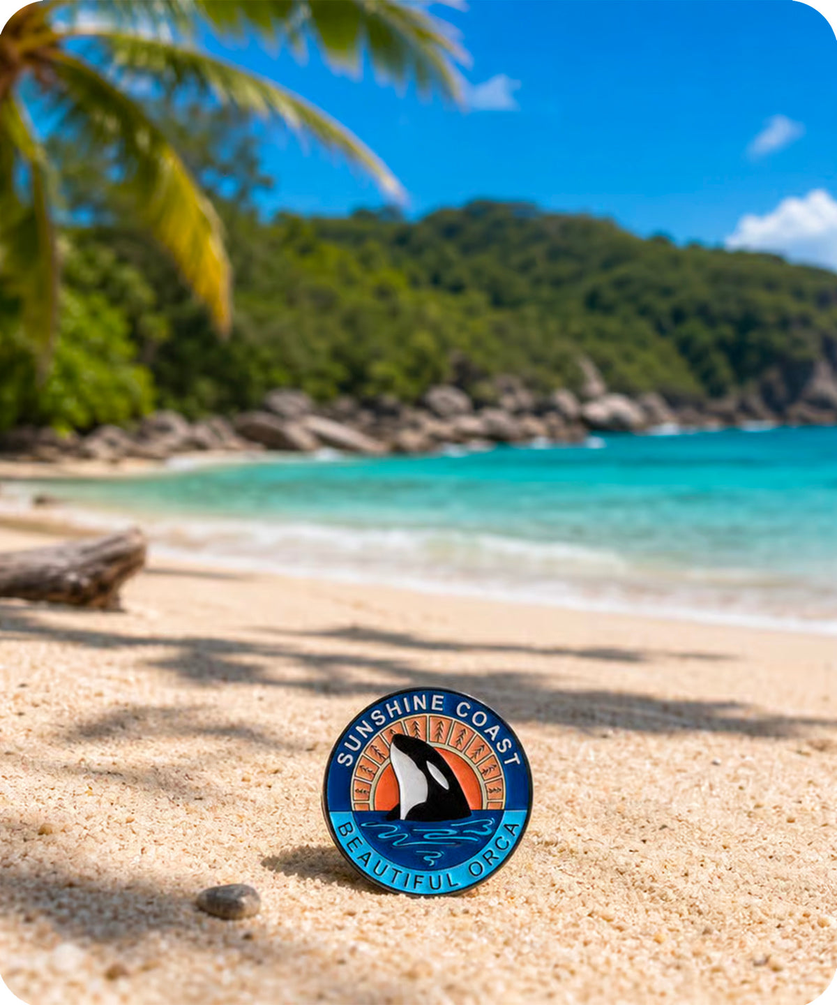 Sunshine Coast Beautiful Orca Enamel Pin Badge