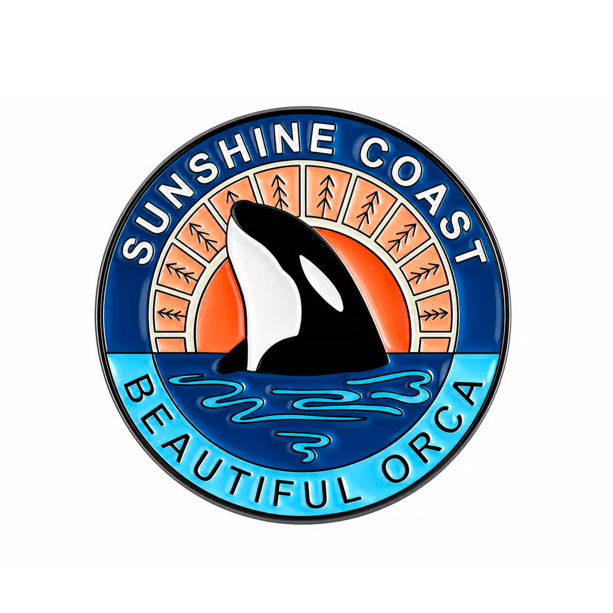 Sunshine Coast Beautiful Orca Enamel Pin Badge