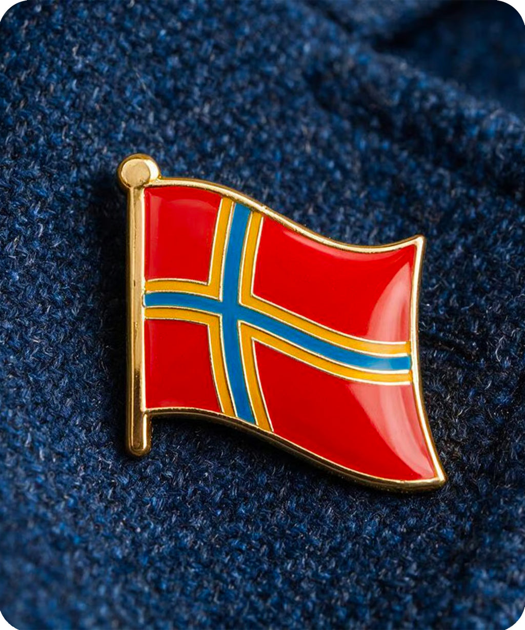 Orkney Scottish Island Flag Enamel Pin Badge