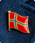 Orkney Scottish Island Flag Enamel Pin Badge