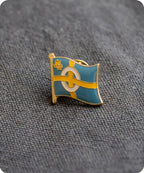 Orkney Islands Flag Enamel Pin Badge