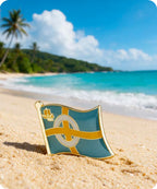 Orkney Islands Flag Enamel Pin Badge